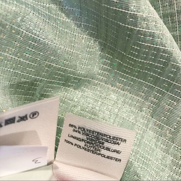 RACHEL ROY Mod Sheath Mini Dress Green Textured Shiny Retro 60s Green Size 4 New - Picture 9 of 15